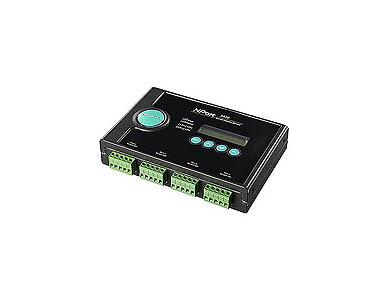 Moxa NPort 5430 w/ adapter - 4 port device server, 10/100M Ethernet, RS-422/485, terminal block, 15KV ESD, 12-48 VDC by MOXA
